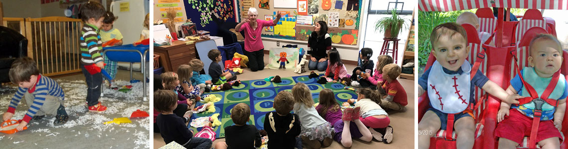Baby, toddler and preschool childcare classroom pictures